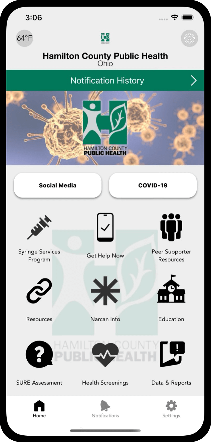 App image of HCPH